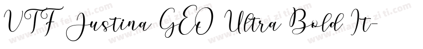 VTF Justina GEO Ultra Bold It字体转换